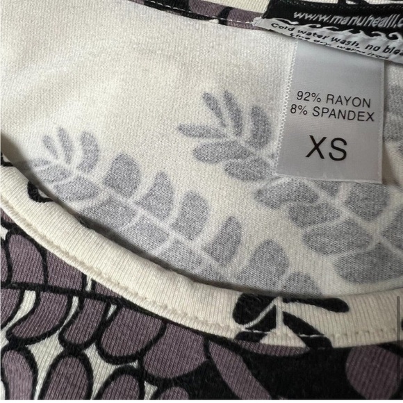 Manuhealii Tunic Mini Dress Size XS Haole Koa Print Hawaiian - Picture 13 of 13